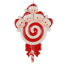 Load image into Gallery viewer, Personalized Christmas Ornament Lollipop Family 5
