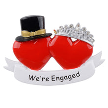 Load image into Gallery viewer, Personalized Couple Ornament We are Engaged
