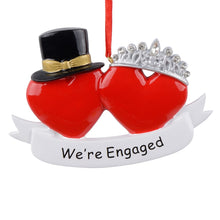 Load image into Gallery viewer, Personalized Couple Ornament We are Engaged

