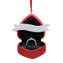 Load image into Gallery viewer, Personalized Christmas Engaged Ring Ornament
