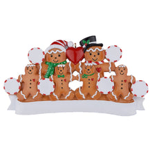 Load image into Gallery viewer, Personalized Hanaging Christmas Ornament Gingerbread Family 6
