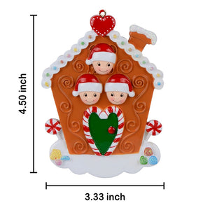 Christmas Decoration Ornament Gingerbread House Family 3