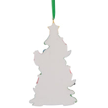 Load image into Gallery viewer, Personalized Christmas Ornament Penguin Green Tree Family 4
