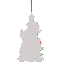 Load image into Gallery viewer, Christmas Gift Personalized Ornament Penguin Green Tree Family 5
