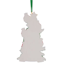 Load image into Gallery viewer, Personalized Christmas Ornament Penguin Green Tree Family 6
