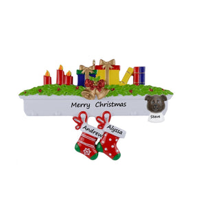 Personalized Christmas Ornament Mantel stockings Family 2