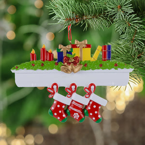 Personalized Christmas Ornament Mantel stockings Family 3