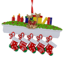 Load image into Gallery viewer, Christmas Personalized Ornament Mantel stockings Family 5
