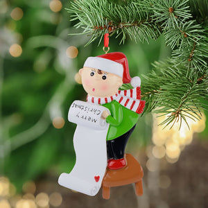 Use thin permanent pen to customize an ornament gift for your family and friends. Customize on hat, blank loctions with names, year, greetings, etc., keep it dry for 1-2 minutes before touch writings, words will stay well for years. 