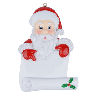 Personalized Christmas Ornament Santa's Scroll