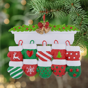 Christmas Gift Personalize Ornament Mantel Gloves Family 10