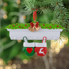 Load image into Gallery viewer, Personalized Christmas Ornament Mantel Gloves Family 2

