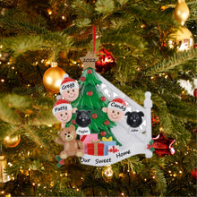 Load image into Gallery viewer, Personalized Ornament Christmas Morning Family 3
