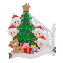 Load image into Gallery viewer, Personalized Ornament Christmas Morning Family 4
