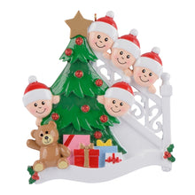 Load image into Gallery viewer, Personalized Ornament Christmas Morning Family 5
