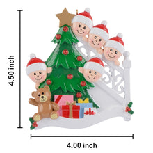 Load image into Gallery viewer, Personalized Ornament Christmas Morning Family 5
