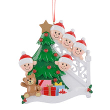 Load image into Gallery viewer, Personalized Ornament Christmas Morning Family 5
