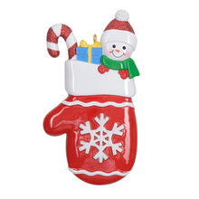 Load image into Gallery viewer, Personalized Christmas Ornament Snow Baby Mitten

