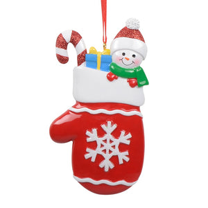 Personalized Christmas Gift Snow Baby Mitten