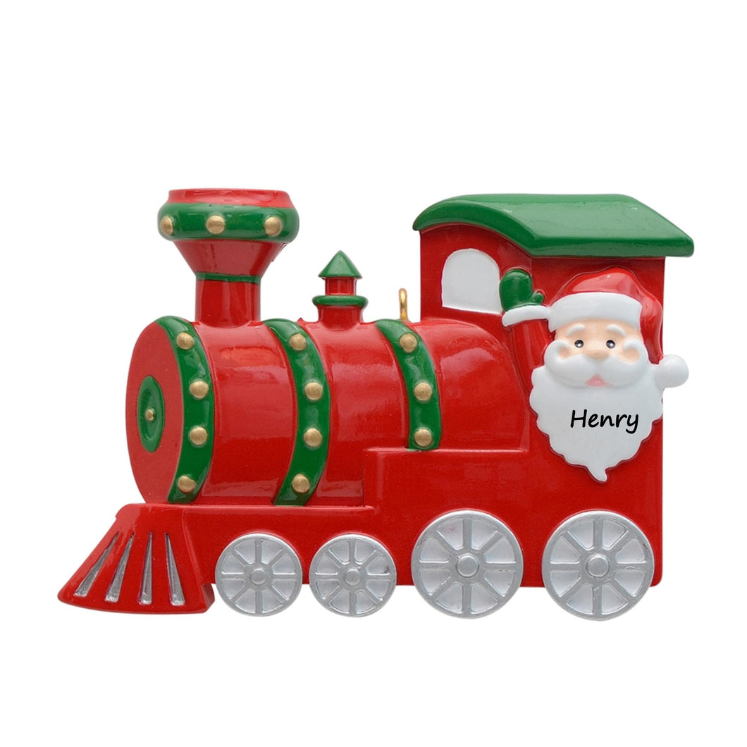 Personalized Christmas Ornament Santa Train