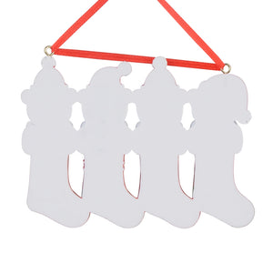 Personalized Christmas Ornament Bear Stocking Family 4