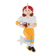 Load image into Gallery viewer, Personalized Christmas Sport Ornament Football Girl/Boy
