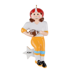 Personalized Christmas Sport Ornament Football Girl/Boy