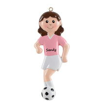 Load image into Gallery viewer, Personalized Christmas Sport Ornament Soccer Girl/Boy
