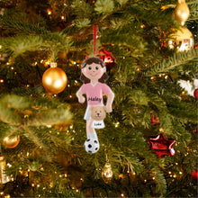 Load image into Gallery viewer, Personalized Christmas Sport Ornament Soccer Girl/Boy
