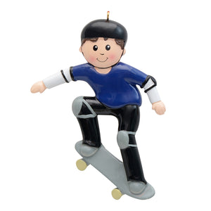 Personalized Christmas Sport Ornament Skateboard Boy