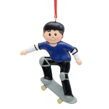 Load image into Gallery viewer, Personalized Christmas Sport Ornament Skateboard Boy
