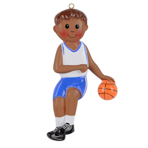 Personalized Christmas Sport Ornament Basketball Boy Ethnic