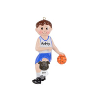 Load image into Gallery viewer, Personalized Christmas Sport Ornament Basketball Boy
