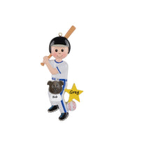 Load image into Gallery viewer, Personalized Christmas Sport Ornament Baseball Boy
