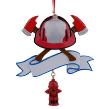 Load image into Gallery viewer, Personalized Christmas Occupation Ornament Firefighter
