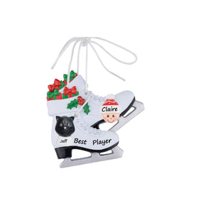 Personalized Sport Ornament Girl Ice Skating shoes