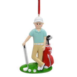 Personalized Christmas Sport Ornament Golf Boy