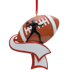 Personalized Christmas Sport Ornament Footaball