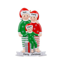 Load image into Gallery viewer, Christmas Personalized Ornament Pajama Family
