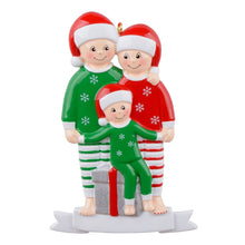 Load image into Gallery viewer, Christmas Personalized Ornament Pajama Family
