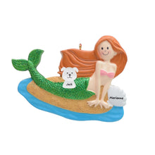 Load image into Gallery viewer, Personalized Christmas Ornament Mermaid
