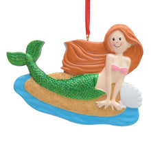 Load image into Gallery viewer, Personalized Christmas Ornament Mermaid
