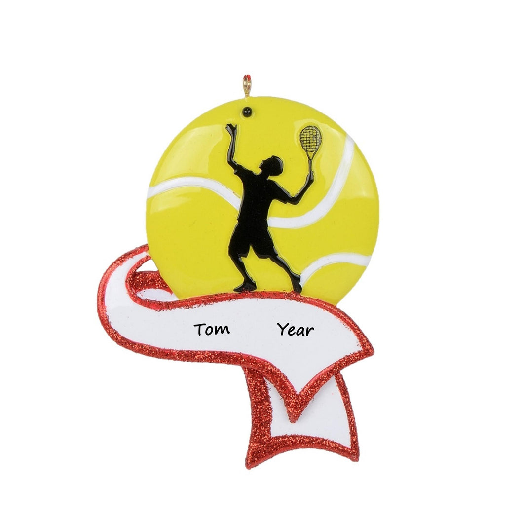 Personalized Christmas Sport Ornament Men's Tennis Ball