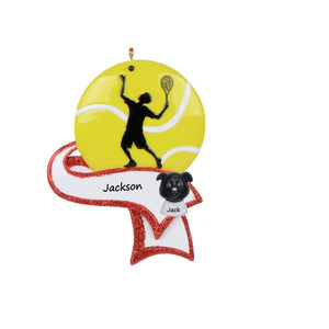 Personalized Christmas Sport Ornament Men's Tennis Ball