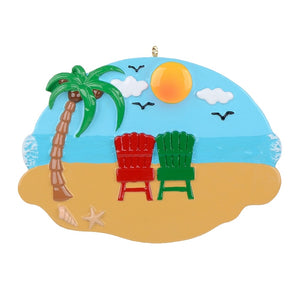 Personalized Christmas Gift for Couple Sand Chair Family 2