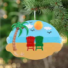 Load image into Gallery viewer, Personalized Christmas Ornament Sand Chair Family 2
