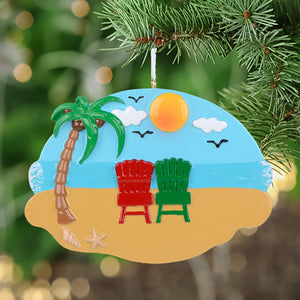 Personalized Christmas Gift for Couple Sand Chair Family 2