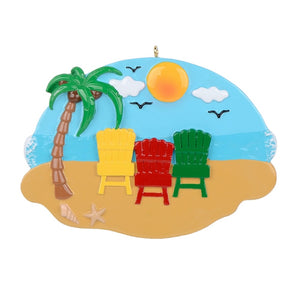 Customize Gift Christmas Ornament Sand Chair Family 3