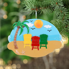 Load image into Gallery viewer, Personalized Christmas Ornament Sand Chair Family 3
