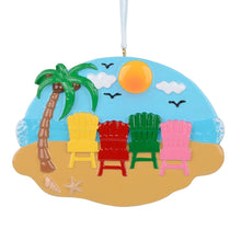 Load image into Gallery viewer, Personalized Gift Christmas Ornament Sand Chair Family 4
